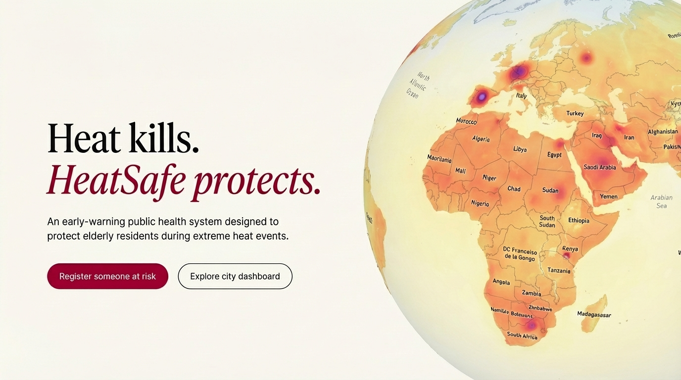 Thermal globe showing global heat patterns